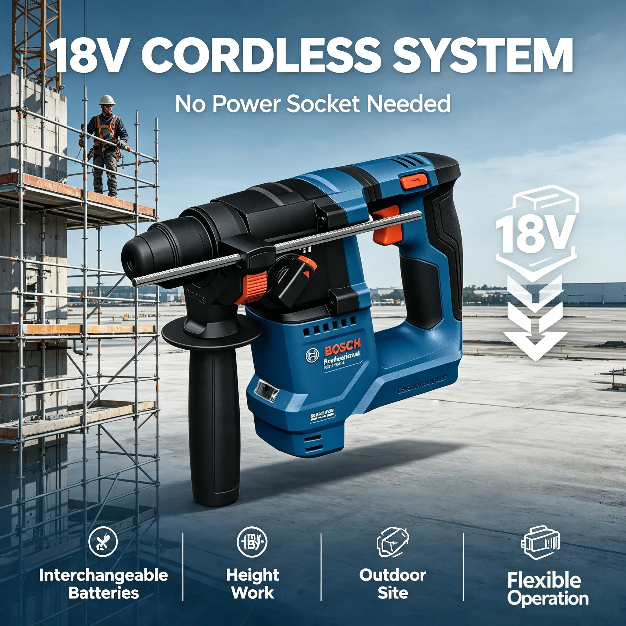 Martelo Rotativo Sem Fio Bosch - Power Tools Professional avaliação e preço